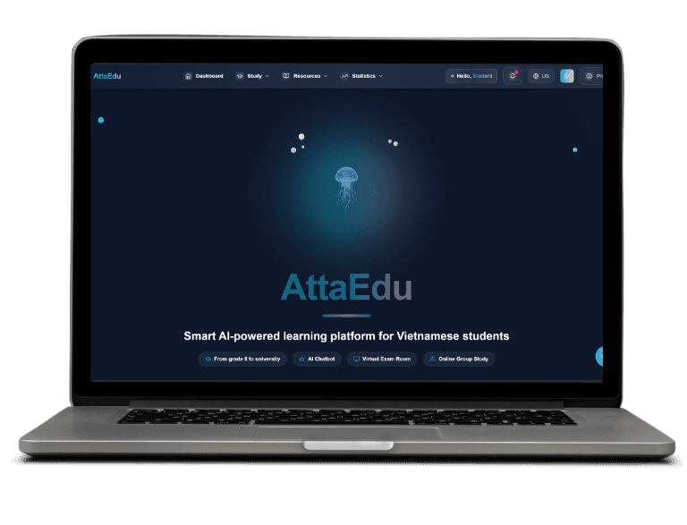 Laptop hiển thị AttaEdu